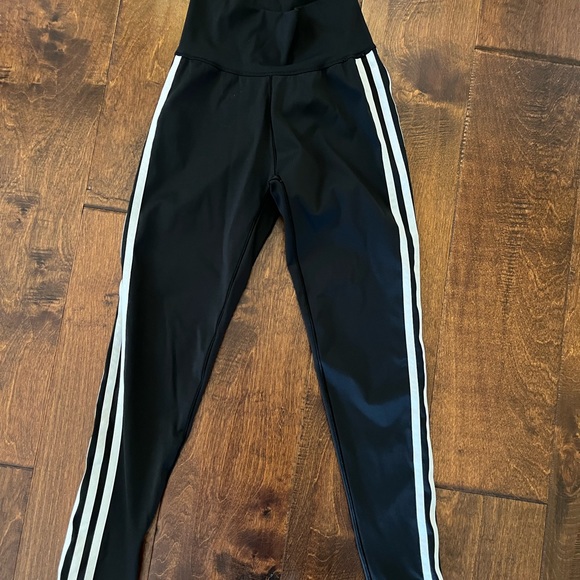 Adidas Black Classic Stripe Leggings - Picture 2 of 4